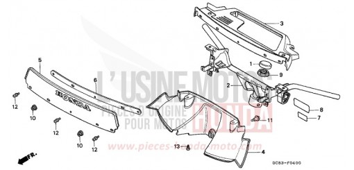 HANDLE GRIP/HANDLE COVER/WINDSCREEN NH50MSL de 1990